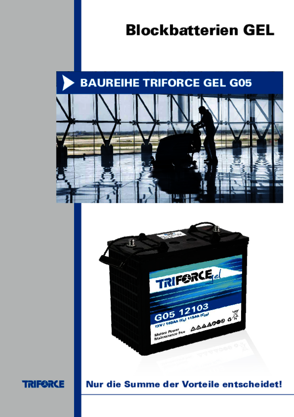 Blockbatterie Triforce GEL G05